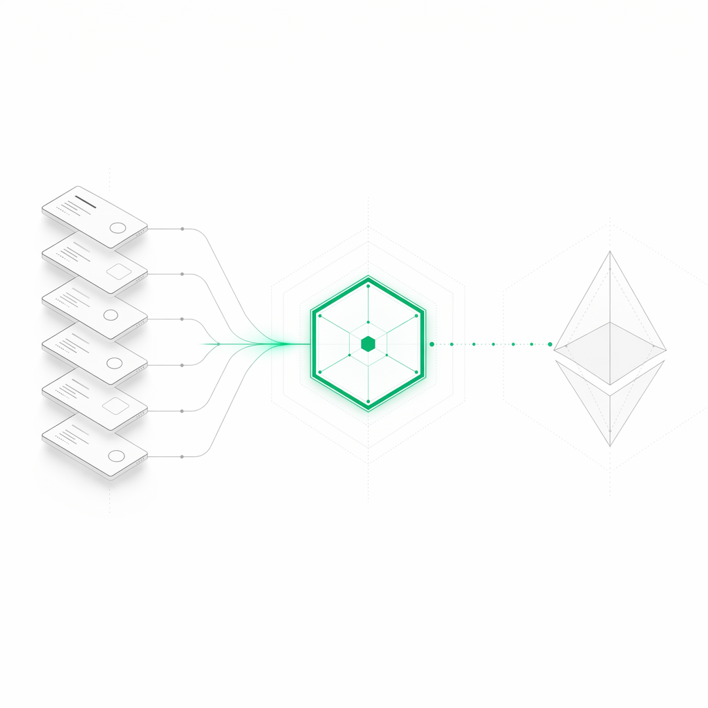 Proofs flowing from off-chain runner into Ethereum via Aligned Layer